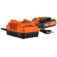 POWERPLUS Battery Charger 20V/40V 2,0Ah + Battery 20V Li-Ion 3,0Ah POWDP90630 - Charger and Spare Batteries