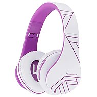 PowerLocus P2 White/Violet - Wireless Headphones