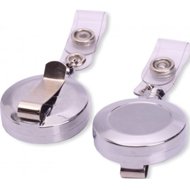 EUROSUPPLIES CR for tags, chrome plated - pack of 10 - Retractable Key Chain