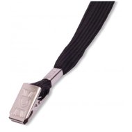 EUROSUPPLIES LILY lanyard with clip, black - pack of 50 pcs - Tag