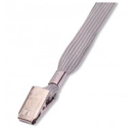 EUROSUPPLIES LILY lanyard with clip, grey - pack of 50 pcs - Tag