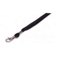 EUROSUPPLIES ROSE lanyard with carabiner, black - pack of 50 pcs - Tag