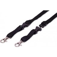 EUROSUPPLIES TULIP flat cord with carabiner, black - pack of 50 pcs - Tag