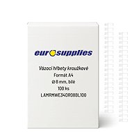 EUROSUPPLIES metal A4 (3/1") 8 mm white - pack 100 pcs - Binding Spine