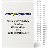 EUROSUPPLIES kovový (3/1") 9.5 mm stříbrný - balení 100 ks - Binding Spine