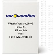 EUROSUPPLIES kovový (3/1") 12.7 mm bílý - balení 100 ks - Vázací hřbet