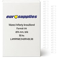 EUROSUPPLIES kovový (3/1") 14.3 mm bílý - balení 50 ks - Binding Spine