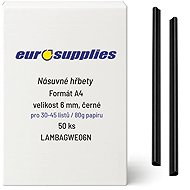 EUROSUPPLIES násuvný 6 mm černý - balení 50 ks - Binding Spine
