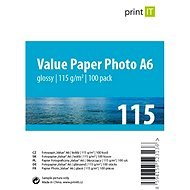 PRINT IT Paper Photo Glossy A6, 115g/m2, 100 sheets - Photo Paper