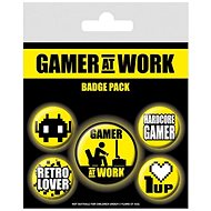 Gaming: Gamer At Work - badges 5 pieces - Badge