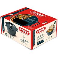 Pyrex Gusseisen-Kasserolle mit Deckel 24 cm 4 l dunkelgrün - Topf