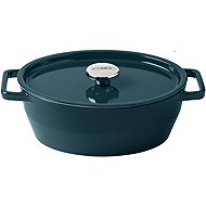 Pyrex Gusseisen-Kasserolle mit Deckel 29 cm 5 l dunkelgrün - Topf