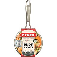 PYREX INFINITY Saucepan with Glass Lid, Stainless Steel, 1.25L, 16cm - Saucepan