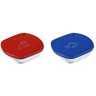 Pyrex 913S570/7646 Set of 2 pcs square - Food Container Set
