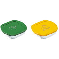 Pyrex 913S571/7646 Set of 2 pcs square - Food Container Set