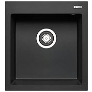 Pyramis Istros 1B Black (070107511), 41 × 50 cm - Granite Sink