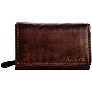 Old River Women's leather wallet WS-6022 dark brown - Wallet