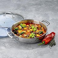 KELA Stainless steel pan with lid 18/10 FLAVORIA 28 cm - Pan