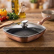 BERLINGERHAUS Grill pan with lid Rosegold Metallic Line 28cm - Pan