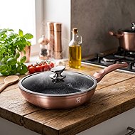 BERLINGERHAUS Deep frying pan with lid Rosegold Metallic Line 24cm - Pan