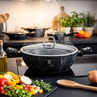 BERLINGERHAUS Deep frying pan with lid Black Silver Collection 28cm - Pan