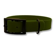 PafDog Waterproof rubber collar for dogs, olive green - M - Dog Collar