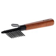 EBI Noir Japandi Comb with curved teeth (with 9 short teeth) L - Dog Comb