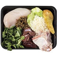 Poultry with worm and side dish 0,25 kg - Dog Food in Tray