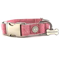 Hugo & Hudson tweed collar cube pink S - Dog Collar