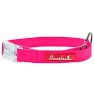 Ferribiella Fun pink luminous collar L - Dog Collar