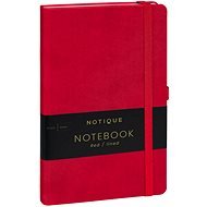 Notique Zápisník linajkový, červený, 13 × 21 cm - Zápisník