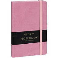 Notique Notes tečkovaný, růžový, 13 × 21 cm - Zápisník
