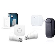 Philips Hue White and Color ambiance 9,5W E27 PMO 2 pack starter pack + Philips Hue Dimmer Switch v2 - Set