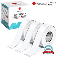 Phomemo Tape, White, 3 Rolls, 15mm × 6m, for D30 - Paper Labels