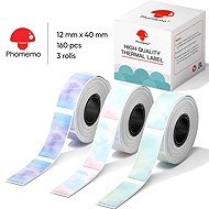 Phomemo Coloured Labels Stars, 3 Rolls, 12×40mm, 160 pcs, for D30 - Paper Labels