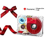 Phomemo Ribbon, Red 12mm × 5m, for A30 - Paper Labels