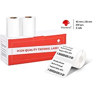 Phomemo Labels, White, 40 × 30 mm, 3 Rolls, 3 × 230pcs, for A42, M110, M220, M221, E50Pro - Paper Labels