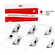 Phomemo Labels, White, 40×30mm, 6 Rolls, 6×230pcs, for A42, M110, M220, M221, E50Pro - Paper Labels