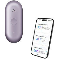 PLAUD Note Pin S Purple AI voice recorder + wristband and lanyard - AI Voice Recorder