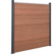 Shumee Sada plotových dílců 180 × 186 cm WPC, hnědá - Fence Panel