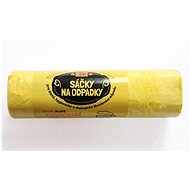 Obreta HDPE 50 × 60/15pcs 30l retractable bin bag yellow - Bin Bags