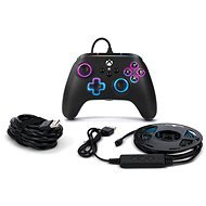 PowerA Advantage Wired Controller – Xbox Series X|S with Lumectra + RGB LED Strip – Black - Gamepad