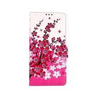 TopQ Pouzdro Vivo Y35 knížkové Kytičky textil 85383 - Phone Cover
