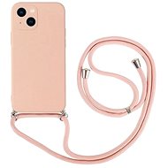 TopQ Kryt iPhone 13 růžový se šňůrkou 84971 - Phone Cover