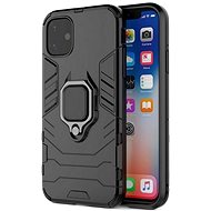 TopQ Kryt iPhone 14 odolný černý s prstenem 84172 - Phone Cover