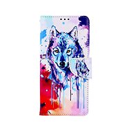 TopQ Pouzdro Xiaomi Redmi 10 5G knížkové Kresba vlka 89385 - Phone Cover