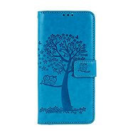 TopQ Case Samsung A34 booklet Turquoise tree owls 94280 - Phone Case