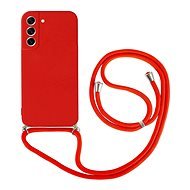 TopQ Kryt Samsung S21 FE červený se šňůrkou 93438 - Phone Cover