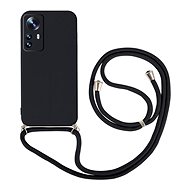 TopQ Kryt Xiaomi 12 černý se šňůrkou 93916 - Phone Cover