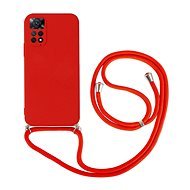 TopQ Kryt Xiaomi Redmi Note 11S červený se šňůrkou 93110 - Phone Cover